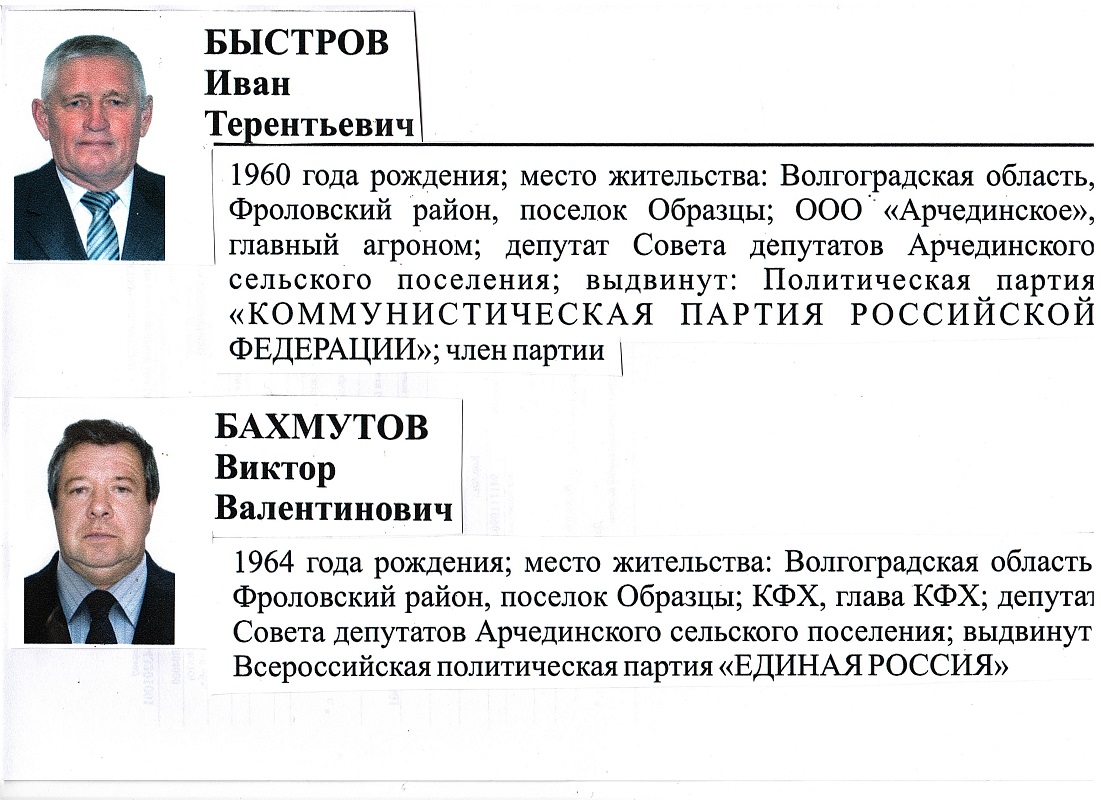 СОВЕТ ДЕПУТАТОВ — Официальный сайт Администрации Арчединского сельского  поселения Фроловского района Волгоградской области